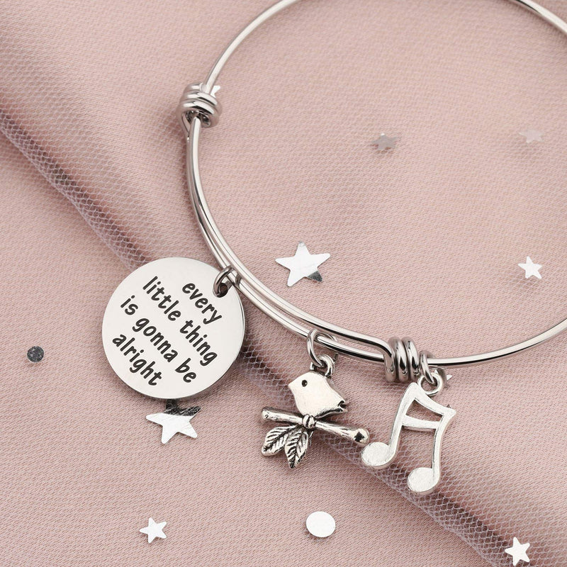 [Australia] - Every Little Thing is Gonna be Alright Three Little Birds Keychain Inspirational Gifts Bracelet 