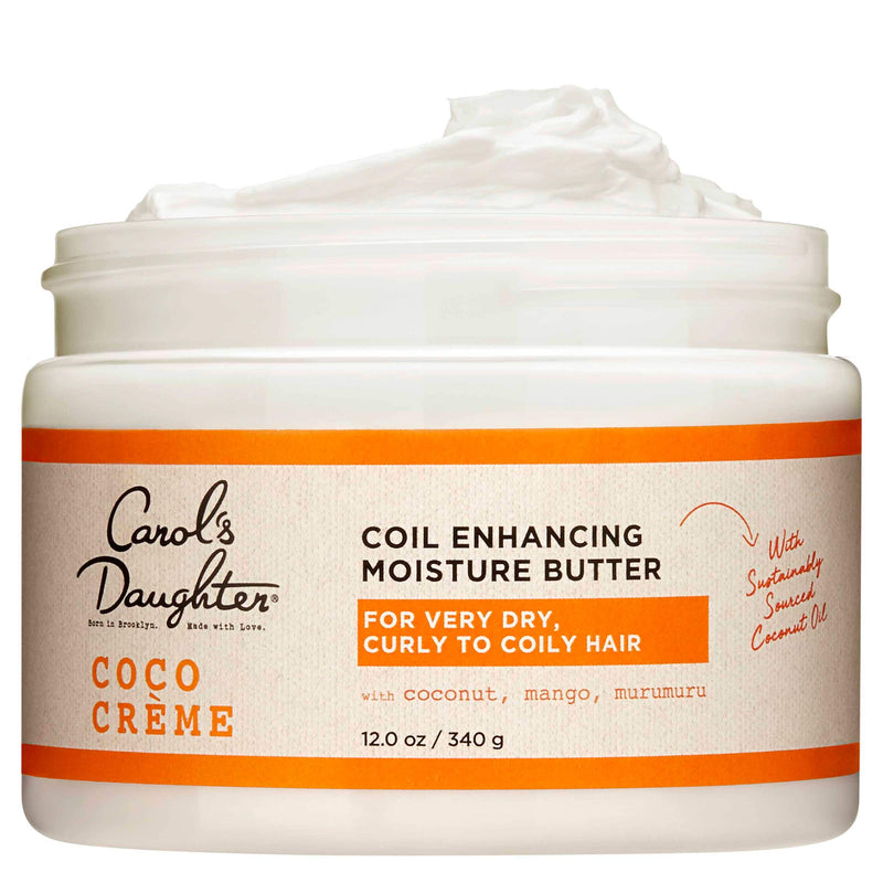 [Australia] - Carol’s Daughter Coco Creme Coil Enhancing Moisture Butter for Very Dry Hair, with Coconut Oil and Mango Butter, Paraben Free and Silicone Free Butter for Curly Hair, 12 oz 