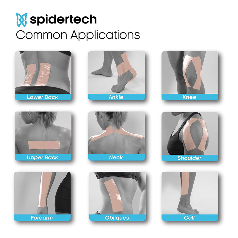 [Australia] - SpiderTech Gentle-Therapeutic Kinesiology Tape Roll for Hyper Sensitive and Radiated Skin 2"x16.4'50mmx5m Single Roll 