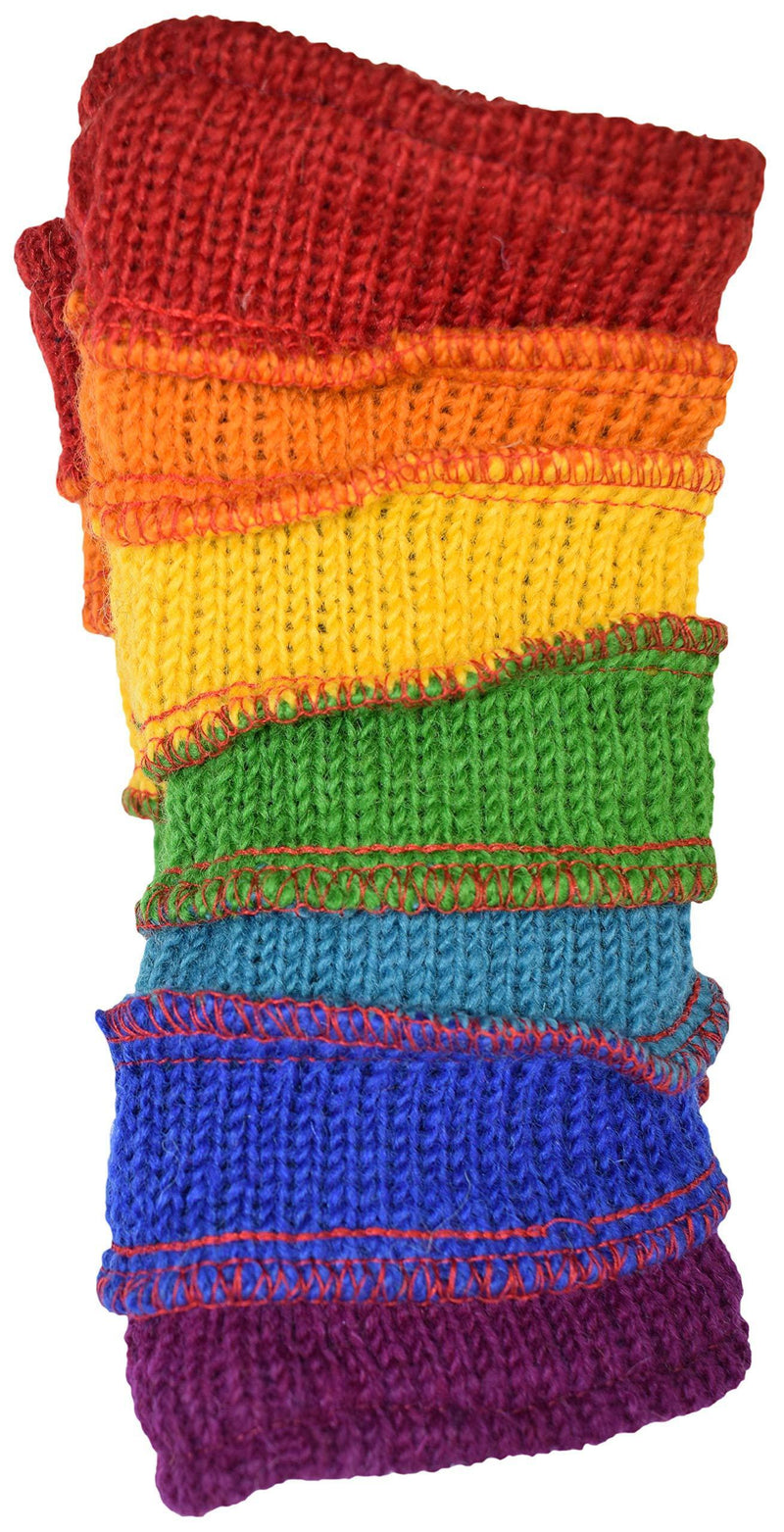 [Australia] - Gheri Women's Warm Woolen Fleece Lined Hand Knitted Mittens Gloves Handwarmers S 