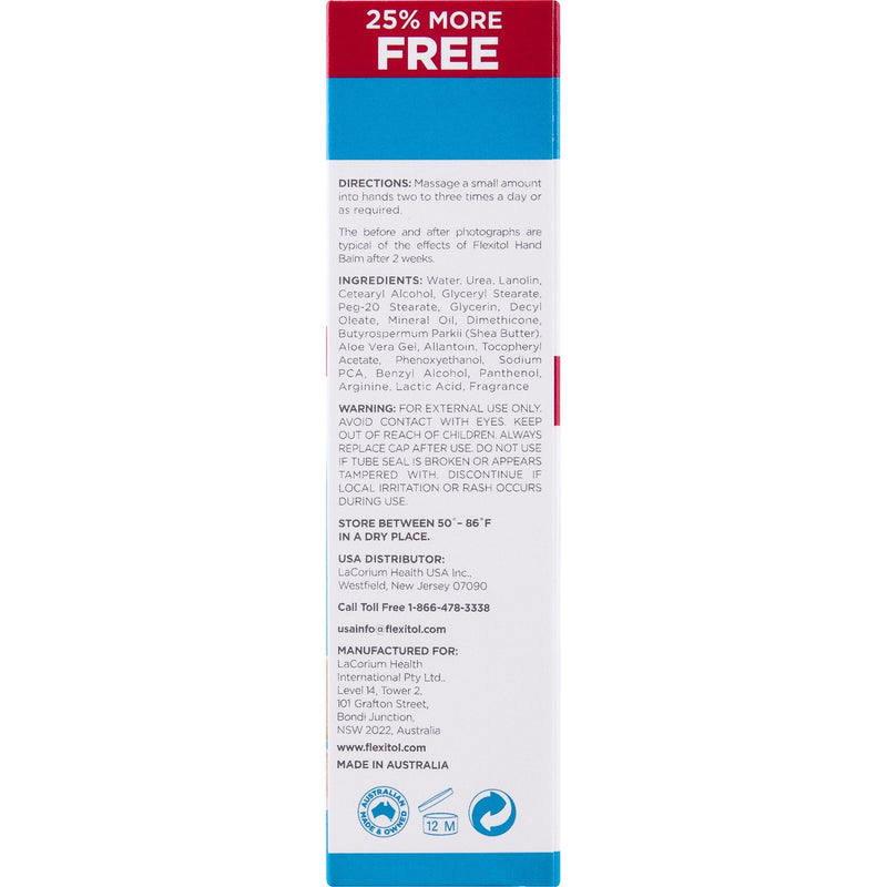 [Australia] - Flexitol Hand Balm,Rich Moisturizing Hand Cream Fast Relief, 2.5 Ounce Tube (Pack of 2) 