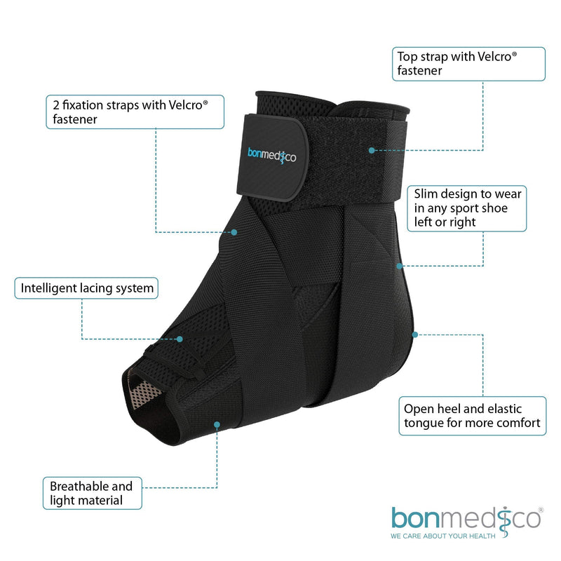 [Australia] - bonmedico Stato Foot Brace with Lacing System for The Left & Right Foot, M 
