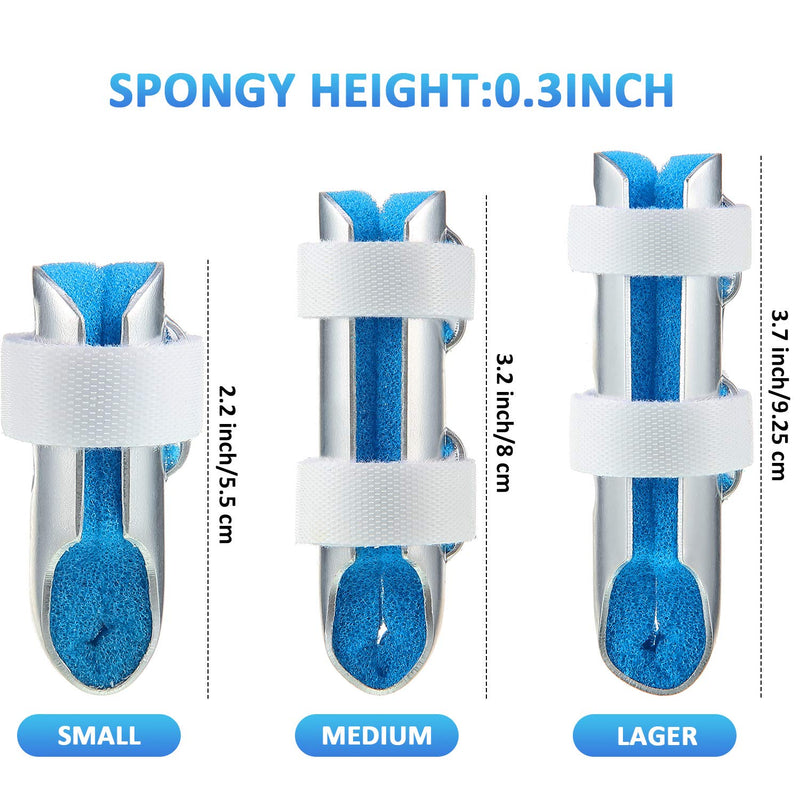 [Australia] - 6 Pieces Finger Splints Metal Finger Support Finger Stabilizer for Adults and Children Finger Knuckle Joint Fixation, 3 Sizes (Blue) Blue 