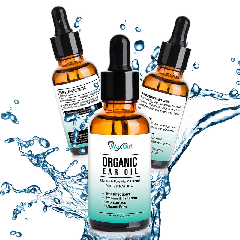 [Australia] - Natural Mullein Ear Wax Removal Oil & Cleaner with Garlic | Pain & Earache Drops | Earwax Softener, Moisturizer & Allergy Soothing | Tinnitus, Itching, Ringing, Infections & Clogged Ears Relief 