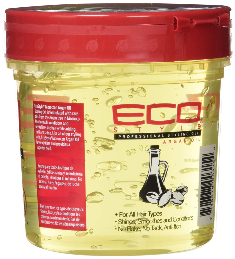 [Australia] - Ecostyle Styling Gel With Moroccan Argan Oil, All Day Hold, Alcohol Free, Paraben Free, Sulphate Free, No Flaking, Anti-Itch, 473 ml 
