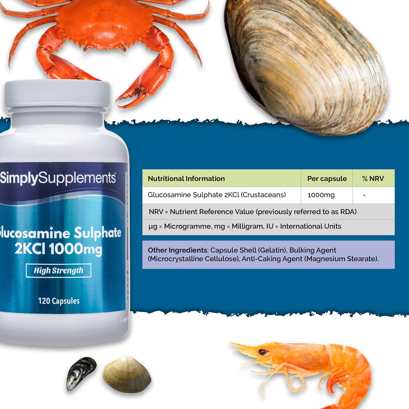 [Australia] - Glucosamine 1000mg | 120 Capsules | Perfect for Customers Looking to Support Active Living | Manufactured in The UK 