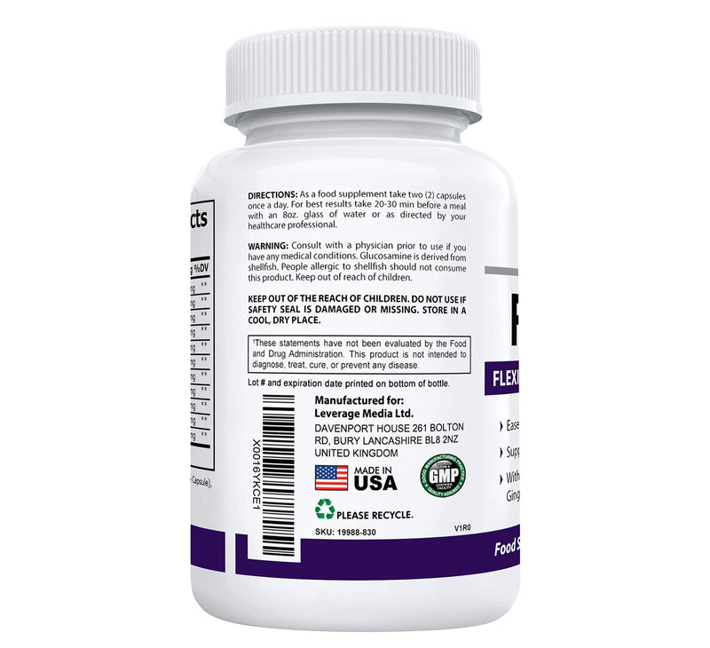 [Australia] - FlexiPro #1 Natural Pain Supplement | 11-in-1 Stiffness, Mobility & Flexibility Support | Turmeric, MSM, Ginger, Chondroitin, Boswellia & Bromelain | 60 Vegetable Caps 
