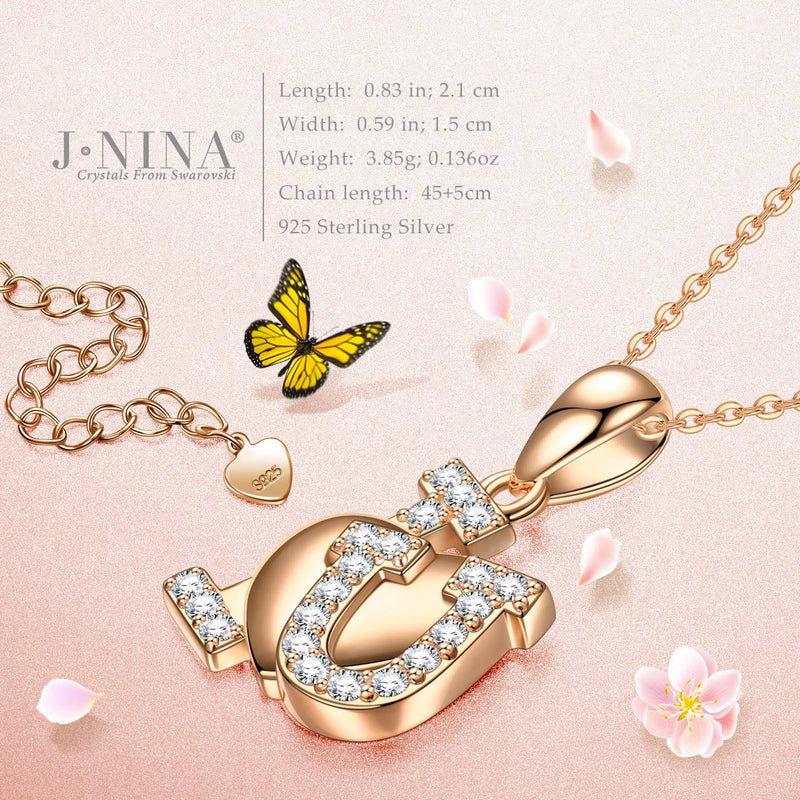 [Australia] - J.NINA ✦I Love You✦ Christmas Jewelry Gifts for Women Jewelry Necklace With Crystals from SWAROVSKI Fashion Heart Pendant Necklace Gift for Women With a Luxury Packaging 