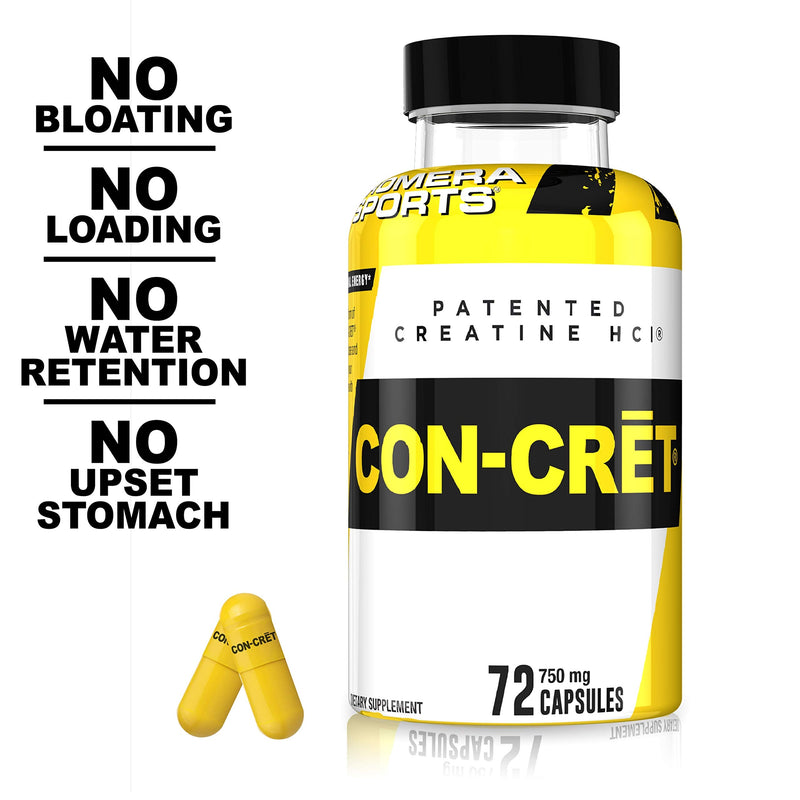 [Australia] - ProMera Sports CON-CRET®, The Original and Patented Pure Creatine HCl for Boosting Performance, Endurance, and Strength, 750 mg- 72 Capsules 