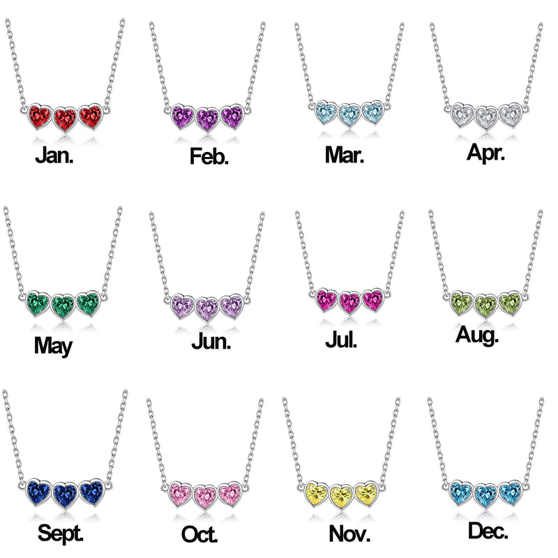 [Australia] - Step Forward Sterling Silver Birthstone Choker Necklace and Bracelet and Anklet Gift Jewelry for Women or Teen Girls or Daughter Necklace-September 