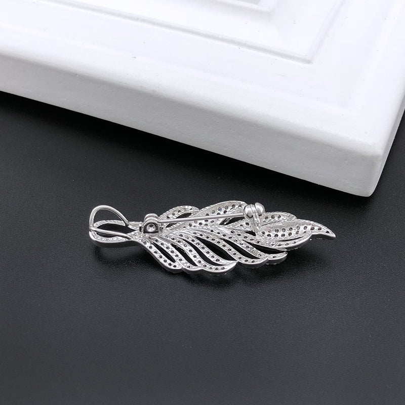 [Australia] - YOQUCOL Cubic Zirconia Crystal Rhinestone Wedding Brooch Pin for Women Brides Jewelry D 