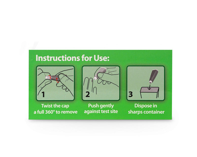[Australia] - ReadyLance, Pressure Activated Safety Lancets, 100 Lancets, 21Gx2.2MM, Green 21G x 2.2MM 