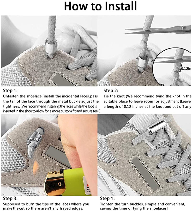 [Australia] - No Tie Shoe Laces Elastic Oval Half Round Athletic Shoelaces For Trainers Adults Kids Tieless Lock Shoelace One Size Beige 