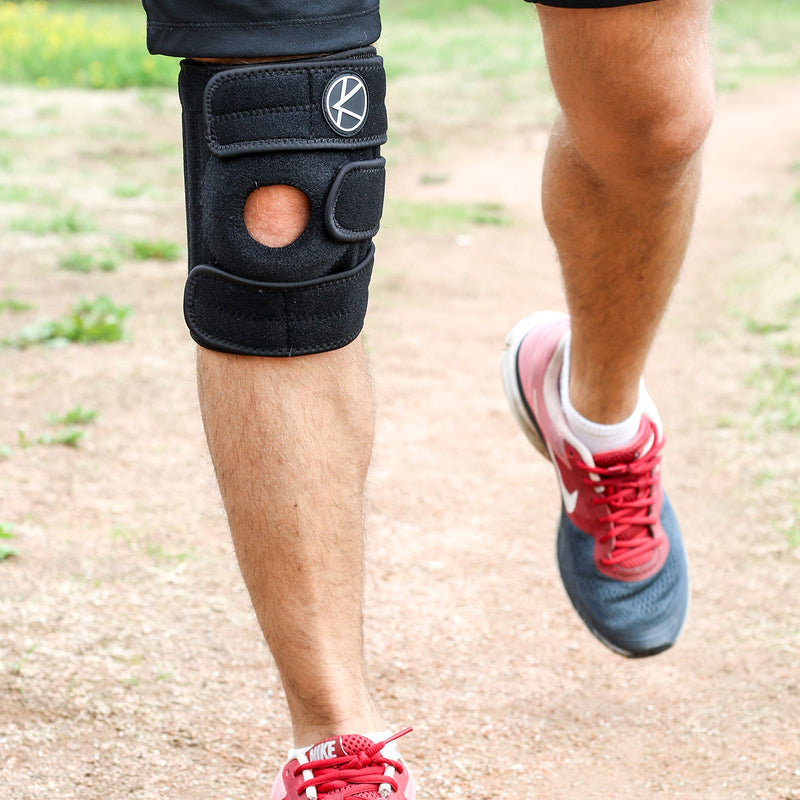 [Australia] - Plus Size Copper Knee Brace for Women and Men - Open Patella Adjustable Knee Brace with Side Stabilizers. Copper Knee Brace for Meniscus Tear, Knee Pain & Arthritis in Sizes XL-6XL Black Size 2 (XL/2XL/3XL): Knee 16'' - 21'' 