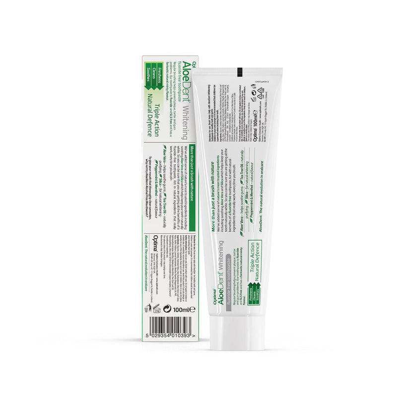 [Australia] - Aloe Dent Whitening Aloe Vera Toothpaste Fluoride Free, Natural Action, Vegan, Cruelty Free , SLS Free, Naturally White, Healthy Gums , 100 ml 100 ml (Pack of 1) 