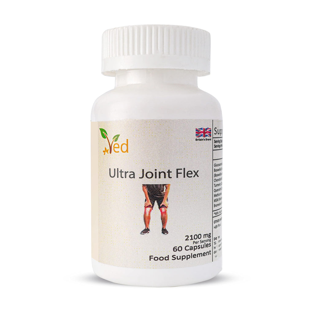 [Australia] - Ved Ultra Joint Flex for Joint Care | Extra Strength Glucosamine & Chondroitin High Strength Complex with MSM & Turmeric | Premium Joint Support 60 Capsule (20 Days Supply) 