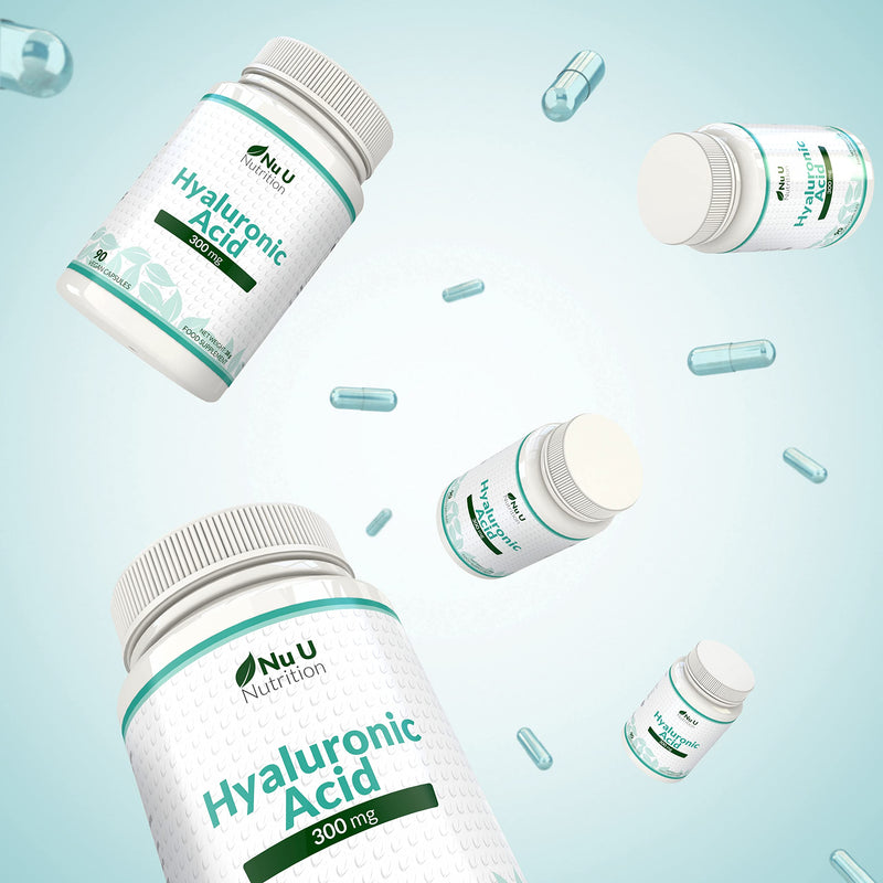 [Australia] - Hyaluronic Acid 300mg | 90 Capsules (3 Month Supply) | Triple Strength of Many Brands by Nu U Nutrition 