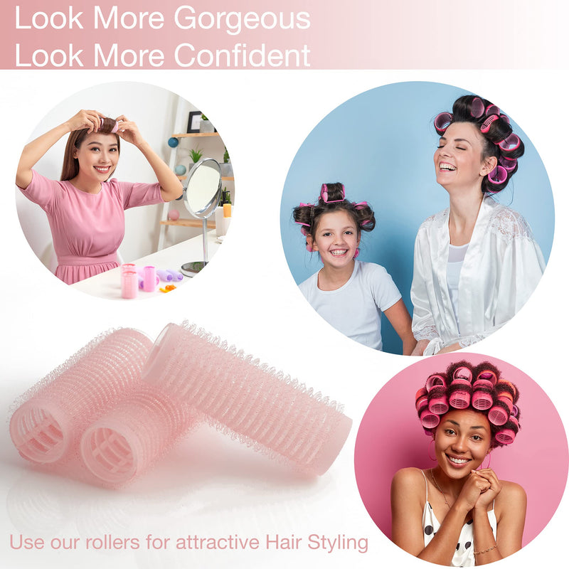 [Australia] - KHEERANA 10 Pieces Self Grip Hair Rollers 20MM Medium Hair Curlers For Short And Long Hair Salon Hairdressing Curler For Curling And Styling Hair Self Holding DIY Roller For Hair Grip 