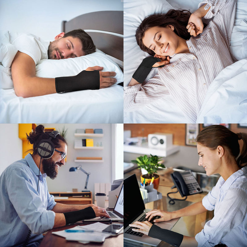 [Australia] - ACTION TRIBEX Night Sleep Support Wrist Brace - Carpal Tunnel & Wrist Pain Relief - Metal Splint & Cushioning Beads - U.S. Patent No. D938,049 S 