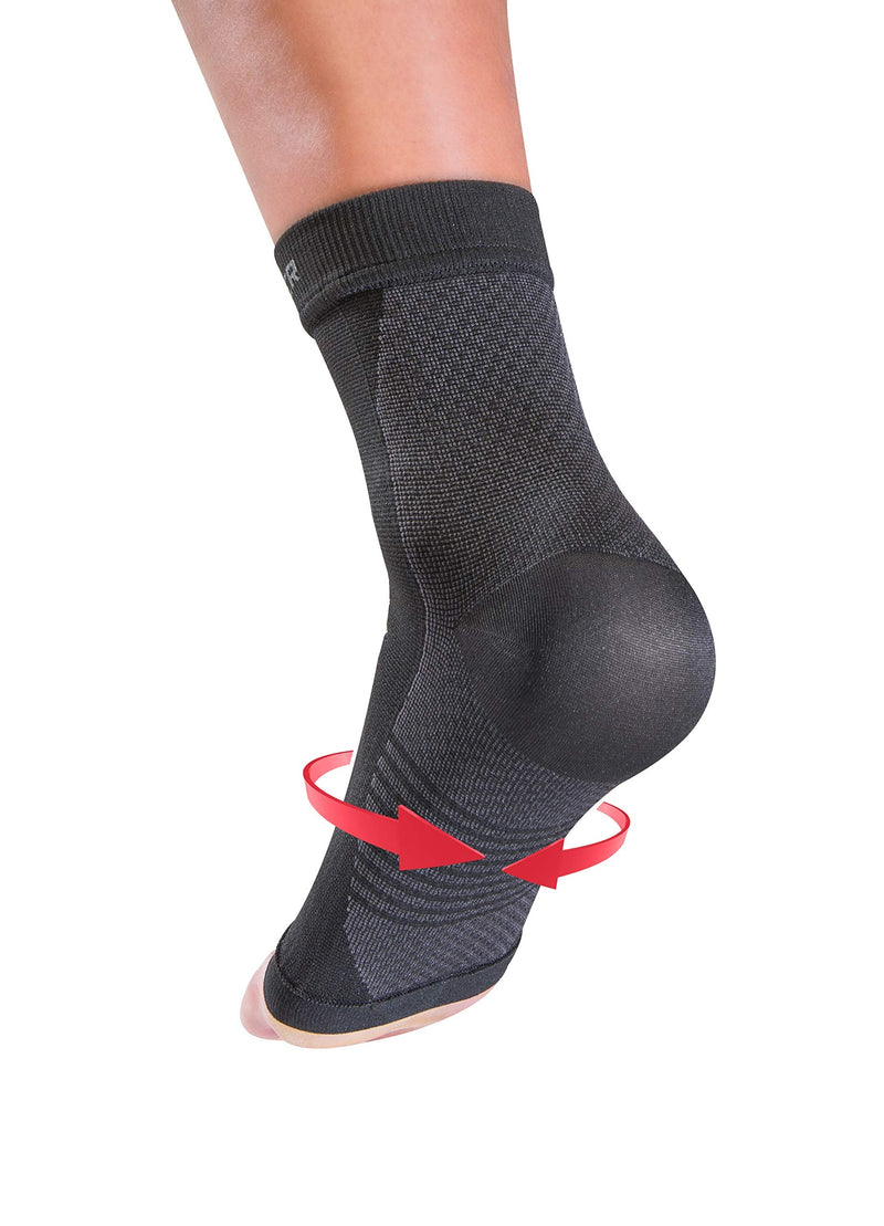 [Australia] - Mueller Sports Medicine Omniforce Plantar Fascia Sock, For Men and Women, Black, S/M, 1 Unit 