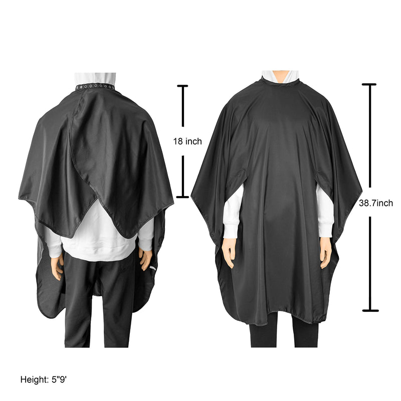 [Australia] - waterproof hairdresser cutting cape lightweight hair cape with two slots salon cutting cape metal buttons adjustable neck part for alduts and kids 