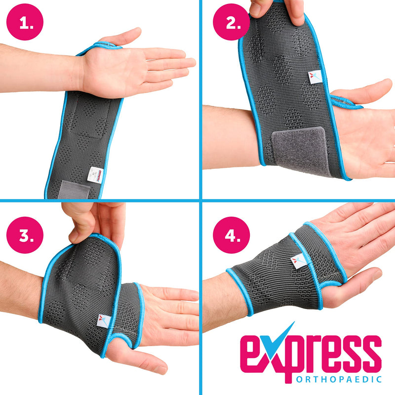 [Australia] - Express Orthopaedic Medically Approved Elastic Wrist Support Compression Wrap - Unisex & Bilateral Design 