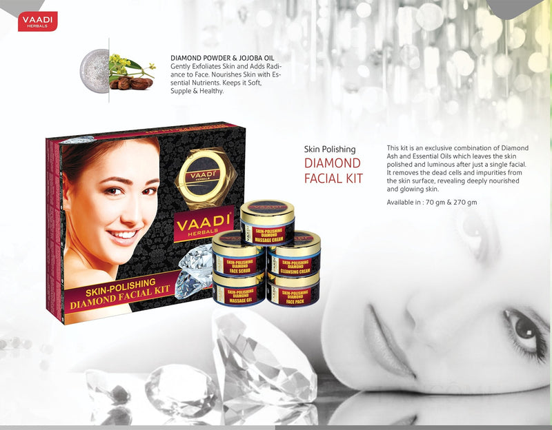 [Australia] - Vaadi Herbals Skin-Polishing Diamond Facial Kit For All Skin Type 70 gms 