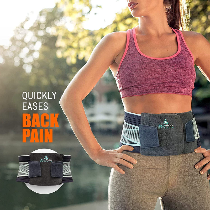 [Australia] - AllyFlex Sports® Lumbar Support - Back Brace For Men & Women Ergonomic Design and Lightweight Breathable Material Provide Back Support and Pain Relief for Waist - XS/S (25.0'' - 31.5'') XS/S (25.0'' - 31.5'') 