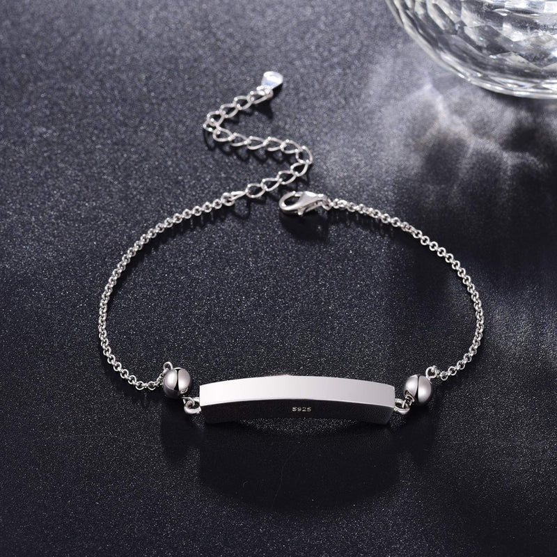 [Australia] - Jinlou 925 Sterling Silver Urn Bracelet for Ashes Memorial Loved Ones Cremation Bangle ash Jewelry 