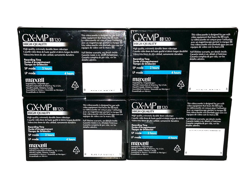 [Australia] - Maxell 8mm GX-MP 120 Video Camcorder tapes (4-pack) 
