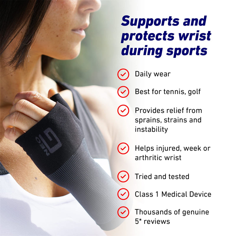 [Australia] - Neo G Wrist and Thumb Support - Ideal for Arthritis, Joint Pain, Tendonitis, Sprains, Hand Instability, Sports - Multi Zone Compression Sleeve - Airflow - Class 1 Medical Device - Medium - Tan Beige 