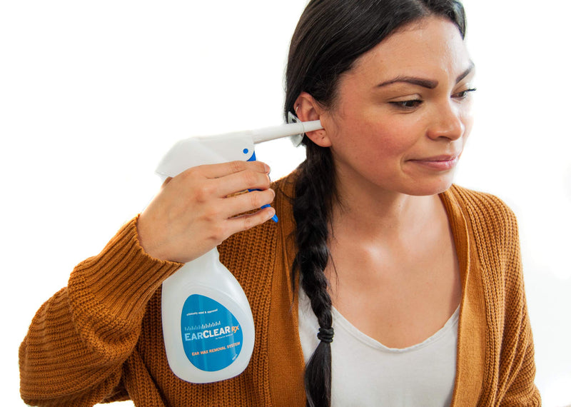[Australia] - Ear Washing Kit by Nuance Medical EarClear Rx - Rigid Tips for Self Ear Washing with Otoscope Penlight, Basin and 20 Disposable Tips and New Microfiber Towel 
