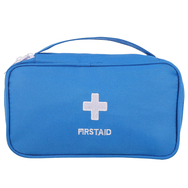 [Australia] - upain First Aid Bag Empty Small Medical Kit Pouch Travel Emergency Pouch Lightweight Medicine Storage Bag Multifunctional Layered for Emergency Home Office Car Outdoors Boat Camping Hiking Blue-a 