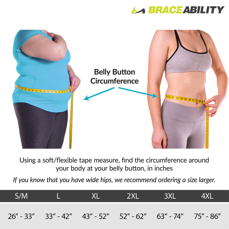 [Australia] - BraceAbility XXL Plus Size Elastic & Neoprene Compression Back Brace | Lumbar, Waist and Hip Support Belt for Sciatica Nerve Pain, Low Back Pain Relief while Sleeping, Working, Exercising (2XL) 2XL 