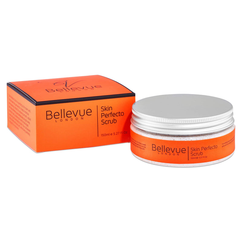[Australia] - Skin Perfecto Face Scrub 150ml, Purifying Exfoliating Scrub Cream with Micro Hazelnut Granules for Deep and Intensive Face Scrub for Women and Men By Bellevue London 