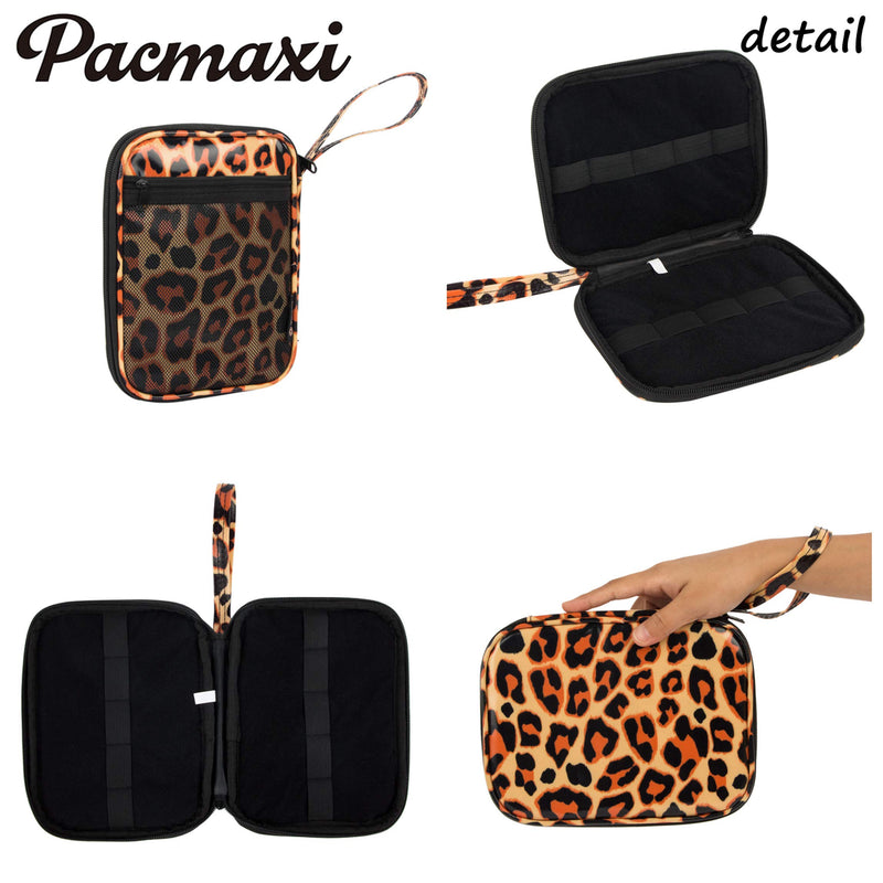 [Australia] - PACMAXI Watch Band Storage Organizer Holds 10 Watch Bands, Travel Watch Straps Carrying Case, Watch Band Storage Bag, (Leopard) Leopard 