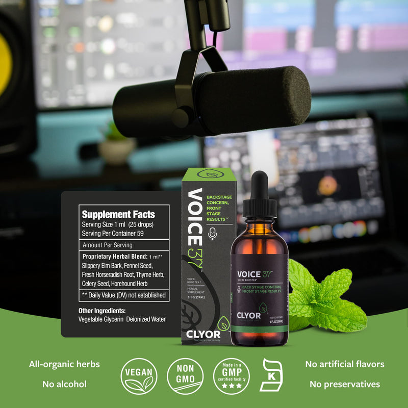 [Australia] - Voice37 - Vocal Remedy for Singers - All Natural Vocal Booster - Mucus Expectorant - Soothes and Relieves Hoarseness - Enhance Your Singing and Speaking - 2 oz 