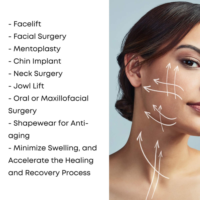 [Australia] - Post Surgical Chin Strap Bandage for Women - Neck and Chin Compression Garment Wrap - Face Slimmer, Jowl Tightening, Chin Lifting (Medium (Pack of 1)) Beige Medium (Pack of 1) 
