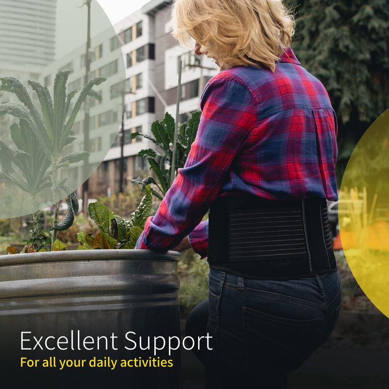 [Australia] - Back Support Belt by BraceUP for Men and Women - Breathable Waist Lumbar Support Lower Back Brace for Sciatica, Herniated Disc, Scoliosis Lower Back Pain Relief, with Dual Adjustable Straps (S/M) S/M (Pack of 1) 