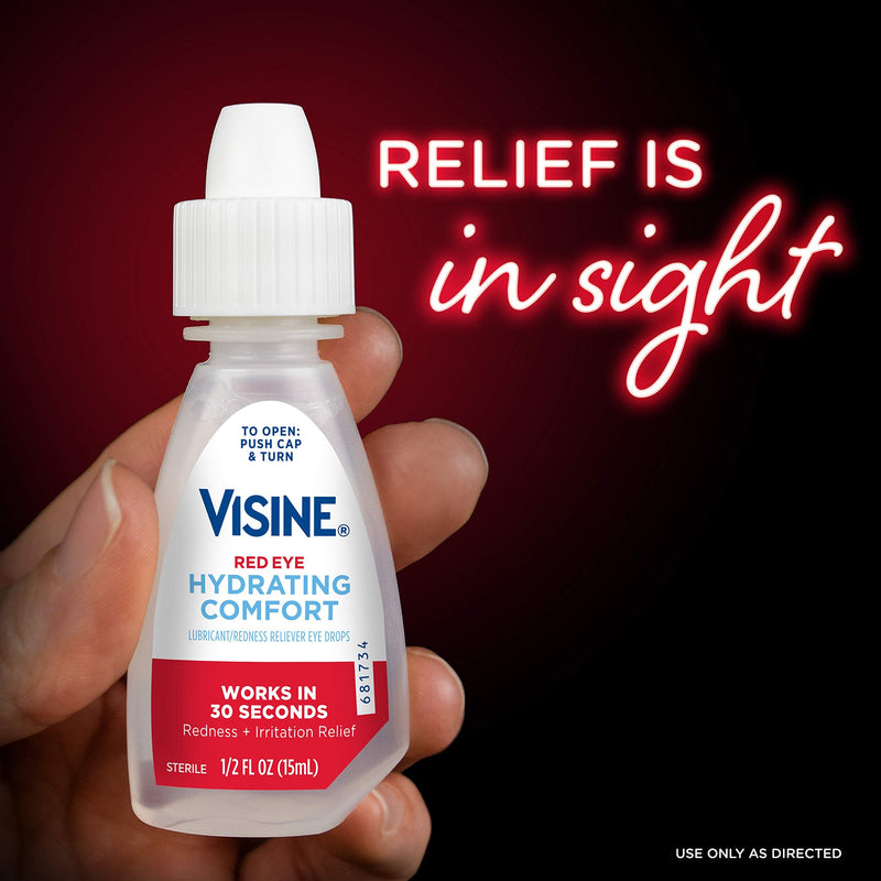 [Australia] - Visine Red Eye Hydrating Comfort Redness Relief Lubricating Eye Drops, 0.28 fl. oz 