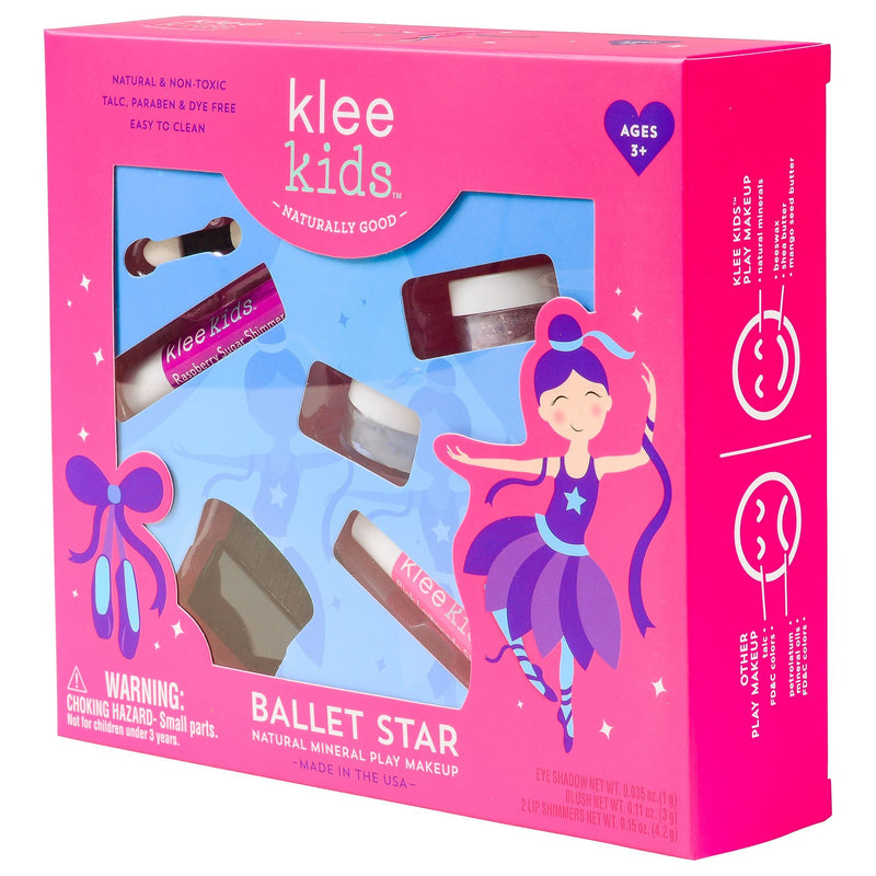 [Australia] - Luna Star Naturals Klee Kids Natural Mineral Makeup 4 Piece Kit, Ballet Star 