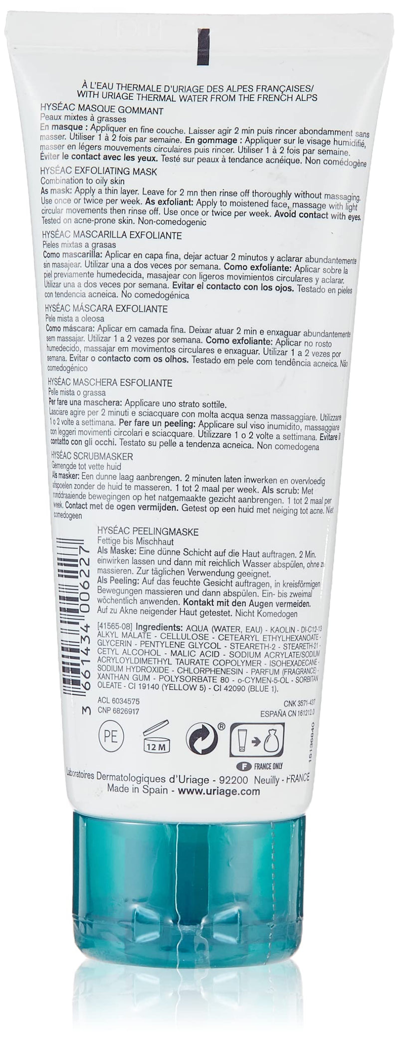 [Australia] - Uriage Hys√©ac exfoliating mask 100 Ml 