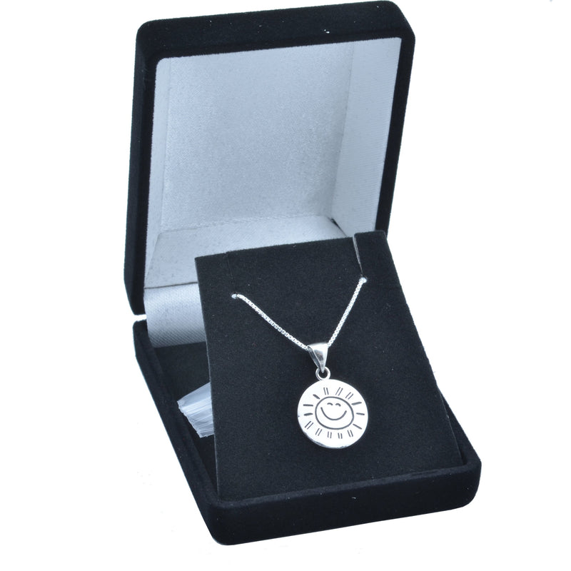 [Australia] - Sterling Silver You are My Sunshine My only Sunshine Necklace (18" Chain Included) Sterling-Silver 