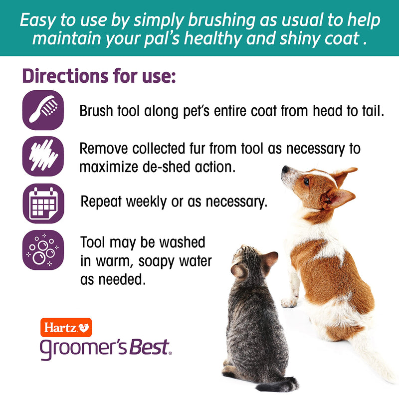[Australia] - Hartz Groomer's Best Slicker Brush for Dogs & Cats, Detangles & Helps Deshedding for All Coat Types Cats and Small Dogs 