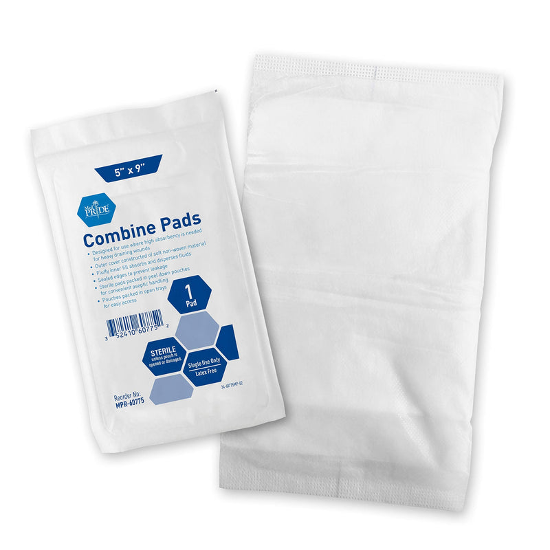 [Australia] - Medpride Sterile Abdominal- ABD Combine Pads| 40-Pack, 5 x 9 Inches| Extra Absorbent & Thick, Individually Wrapped Wound Dressing, First Aid Pads| Surgical-Grade, Nonstick- for Heavy Leakage, Post Op 