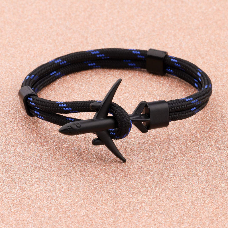 [Australia] - TGBJE Airplane Bracelet Pilot Jewelry Flight Attendants Gift Traveller Gift Aviation Gift BL blue plane 