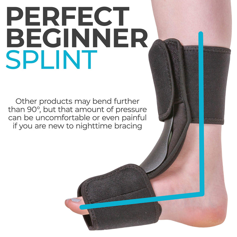 [Australia] - BraceAbility Dorsal Night Splint | Plantar Fasciitis Pain Relief, Foot Drop Brace for Sleeping, and Achilles Tendon Stretcher Boot for Nighttime Ankle Dorsiflexion (L/XL) Large/X-Large (Pack of 1) 
