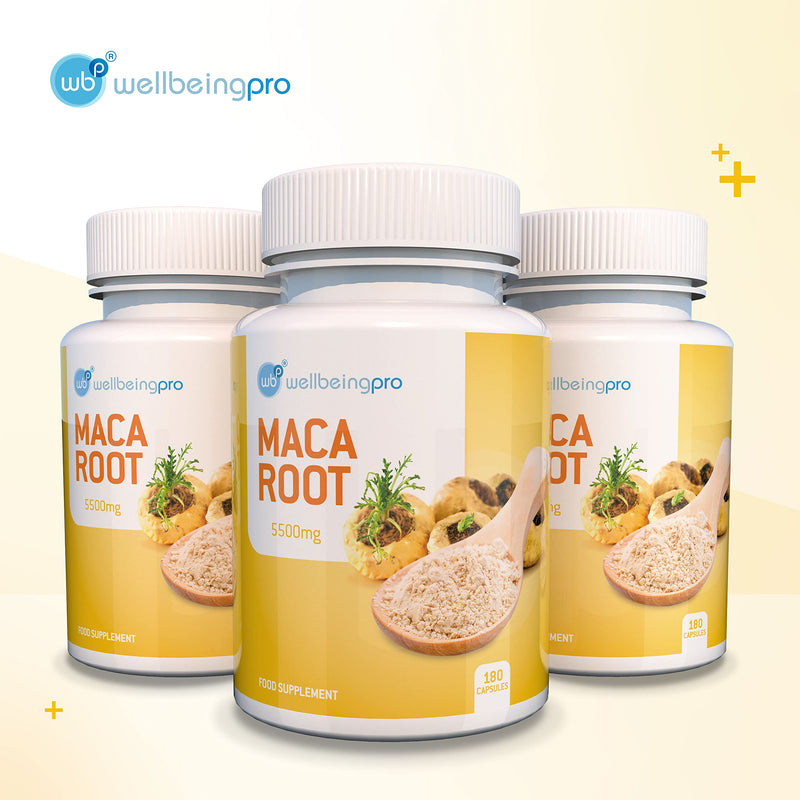 [Australia] - 180 Maca Root 5500mg Capsules (6 Month Supply) | Super Strength Vegetarian & Vegan Friendly Herbal Extract | 100% High Grade Peruvian Maca Made in The UK 