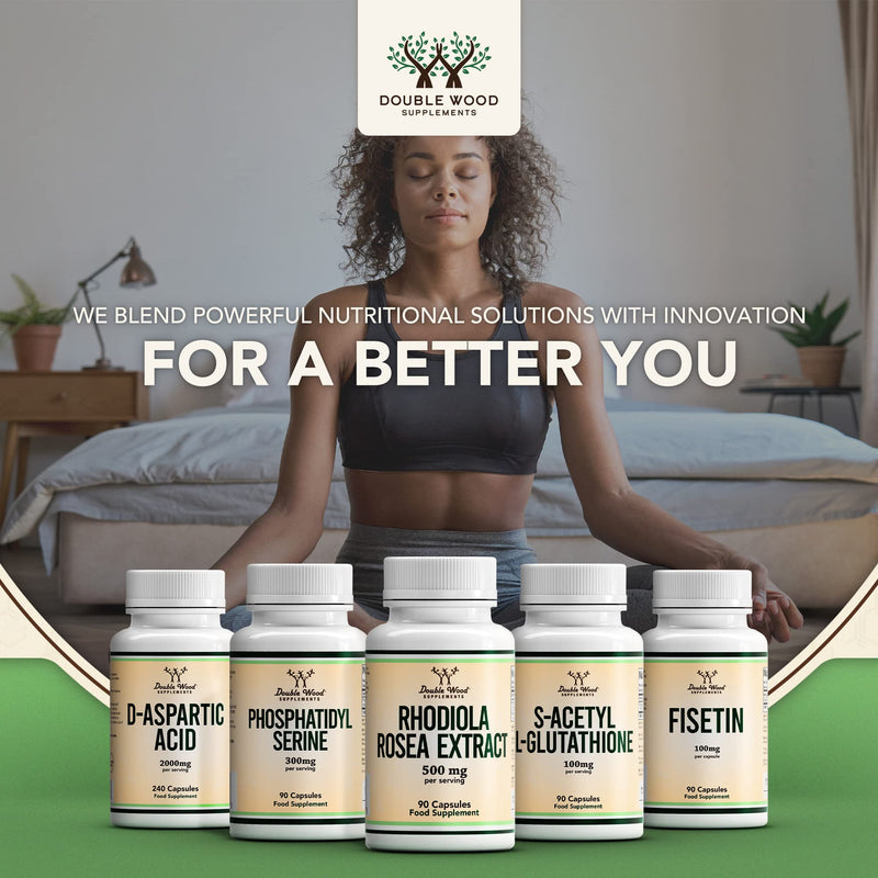 [Australia] - DW Rhodiola Rosea | 90 Rhodiola Rosea Complex - 500mg Rhodiola-Rosea per Serving | High Strength Rosea Supplement | Non-GMO, Gluten Free | Manufactured in The UK 90 count (Pack of 1) 