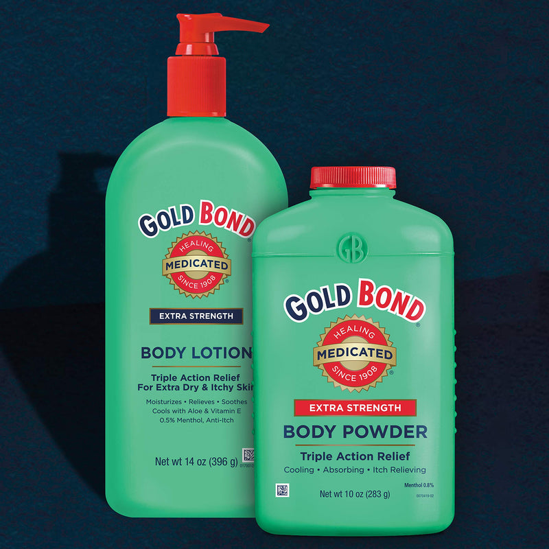 [Australia] - Gold Bond Extra Strength Medicated Body Powder 10 oz., Cooling, Absorbing & Itch Relief 10 Ounce (Pack of 1) Talc 